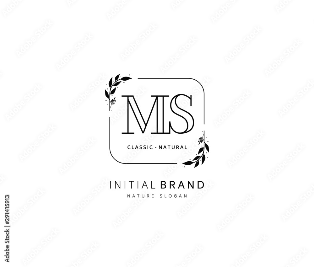 M S MS Beauty vector initial logo, handwriting logo of initial signature, wedding, fashion, jewerly, boutique, floral and botanical with creative template for any company or business. M S MS Beauty vector initial logo, handwriting logo of initial signature, wedding, fashion, jewerly, boutique, floral and botanical with creative template for any company or business.
