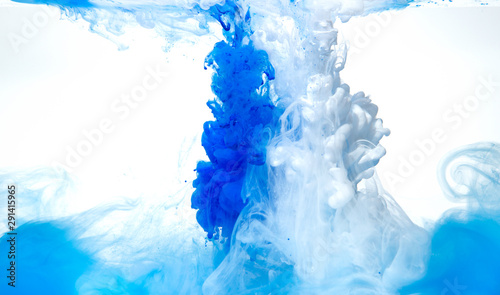 abstract ink color paint on white background , water color paint abstract ink background.