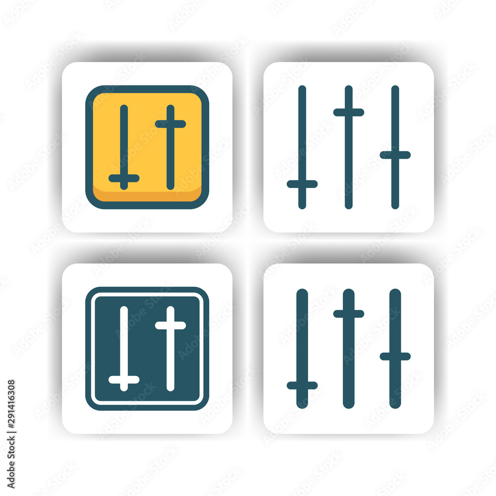 setting icon for mobile, web, and presentation with flat color vector illustrator setting icon for mobile, web, and presentation with flat color vector illustrator