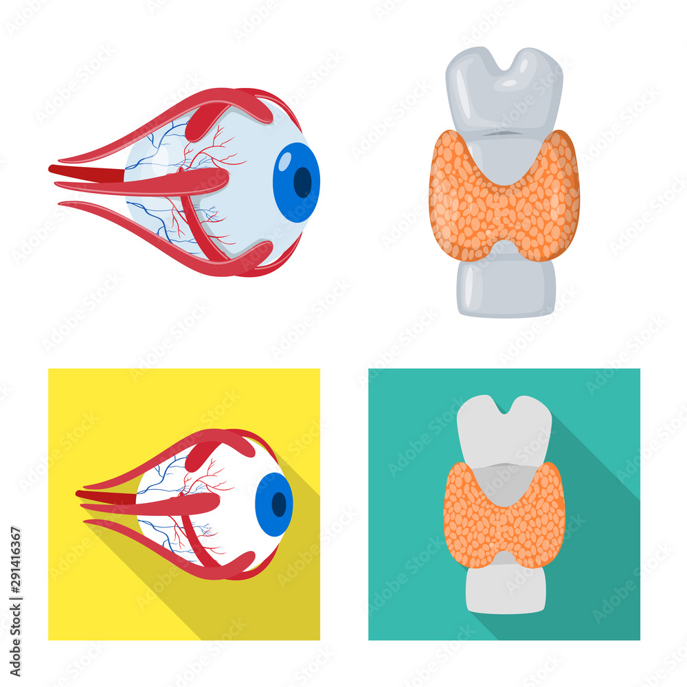 Naklejka premium Vector illustration of biology and scientific sign. Set of biology and laboratory vector icon for stock.
