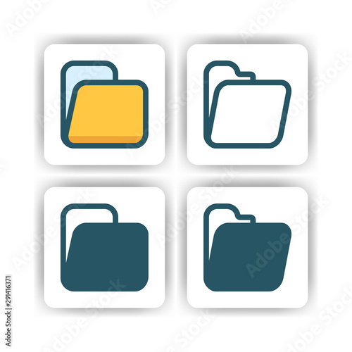 file icon for mobile, web, and presentation with flat color vector illustrator