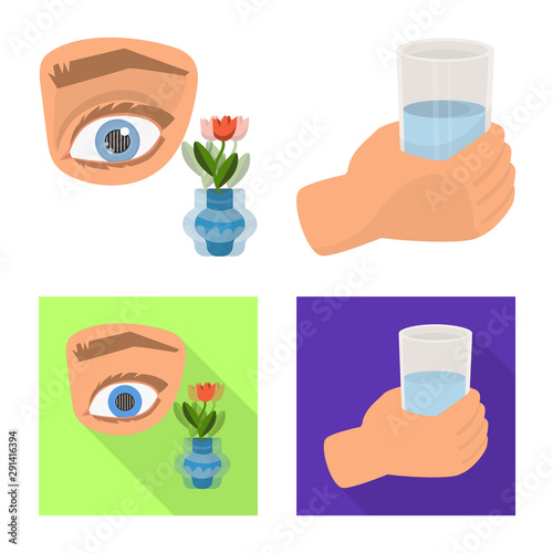 Vector design of diet and treatment symbol. Collection of diet and medicine stock symbol for web.