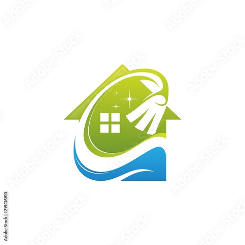 Illustration vector of a house cleaning for your best business symbo