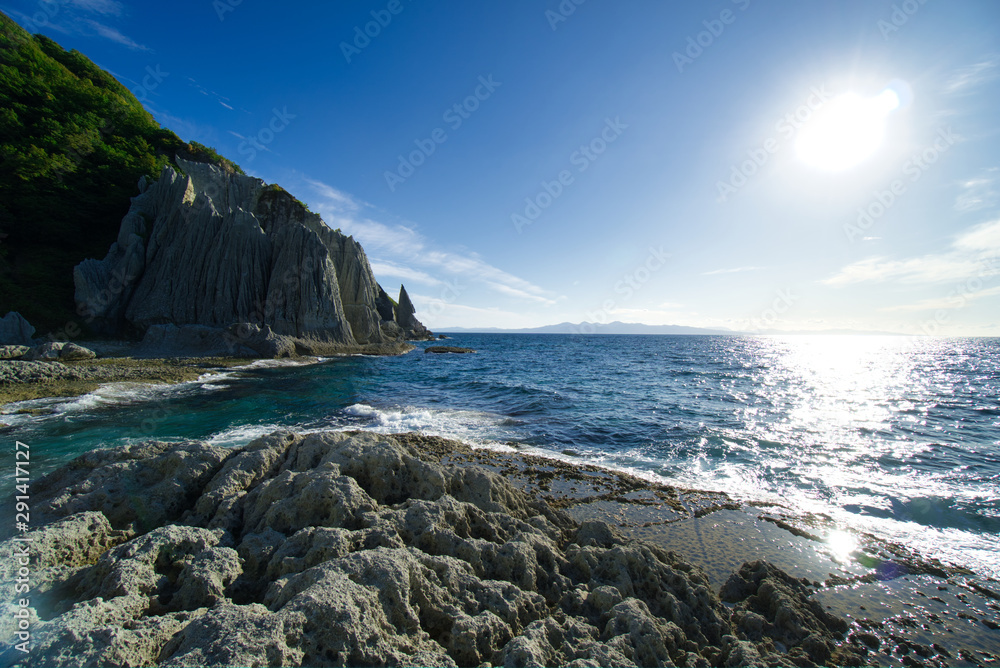 Fototapeta premium 下北半島 海岸 岸壁 海 仏ヶ浦