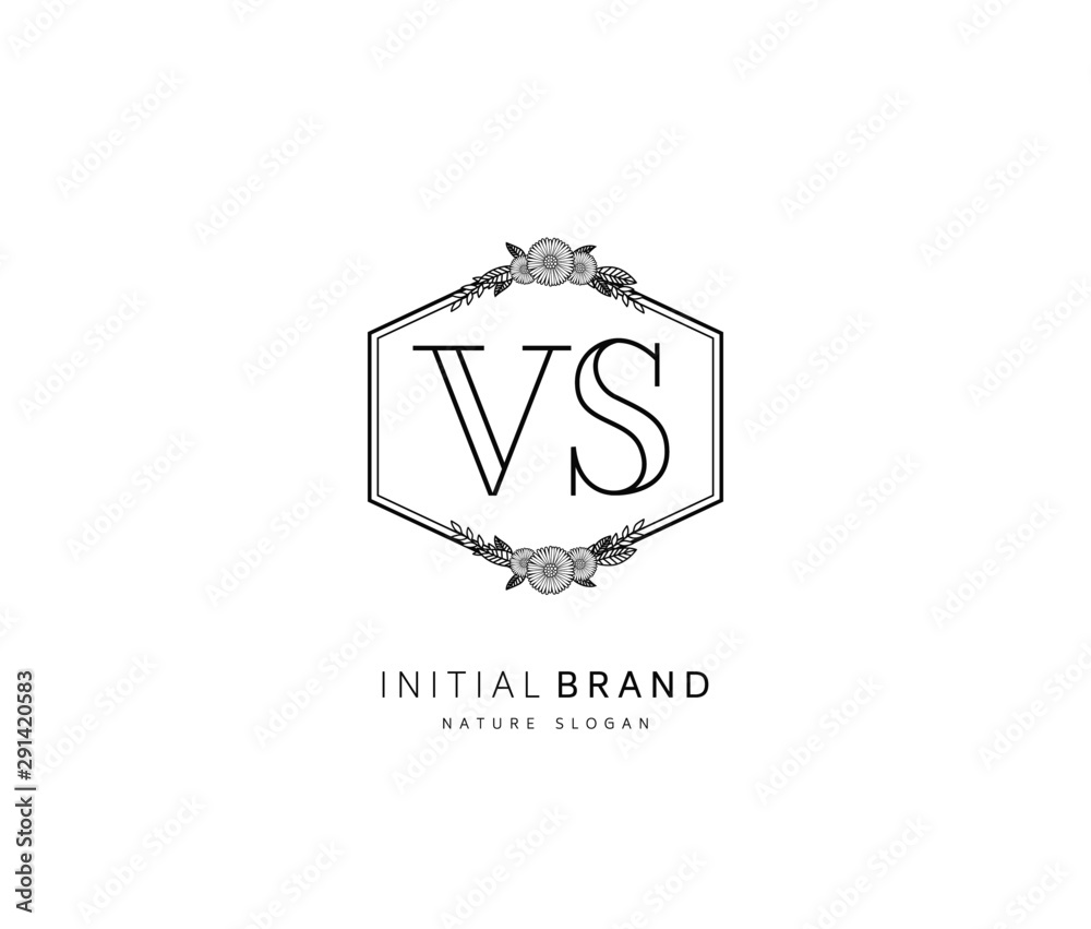 V S VS Beauty vector initial logo, handwriting logo of initial signature, wedding, fashion, jewerly, boutique, floral and botanical with creative template for any company or business. V S VS Beauty vector initial logo, handwriting logo of initial signature, wedding, fashion, jewerly, boutique, floral and botanical with creative template for any company or business.