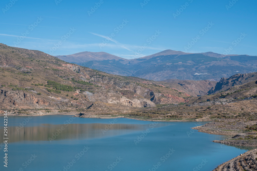 landscape around the Beninar reservoir (Spain)