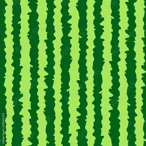 Watermelon realistic texture seamless pattern. Green stripes watermelon background.