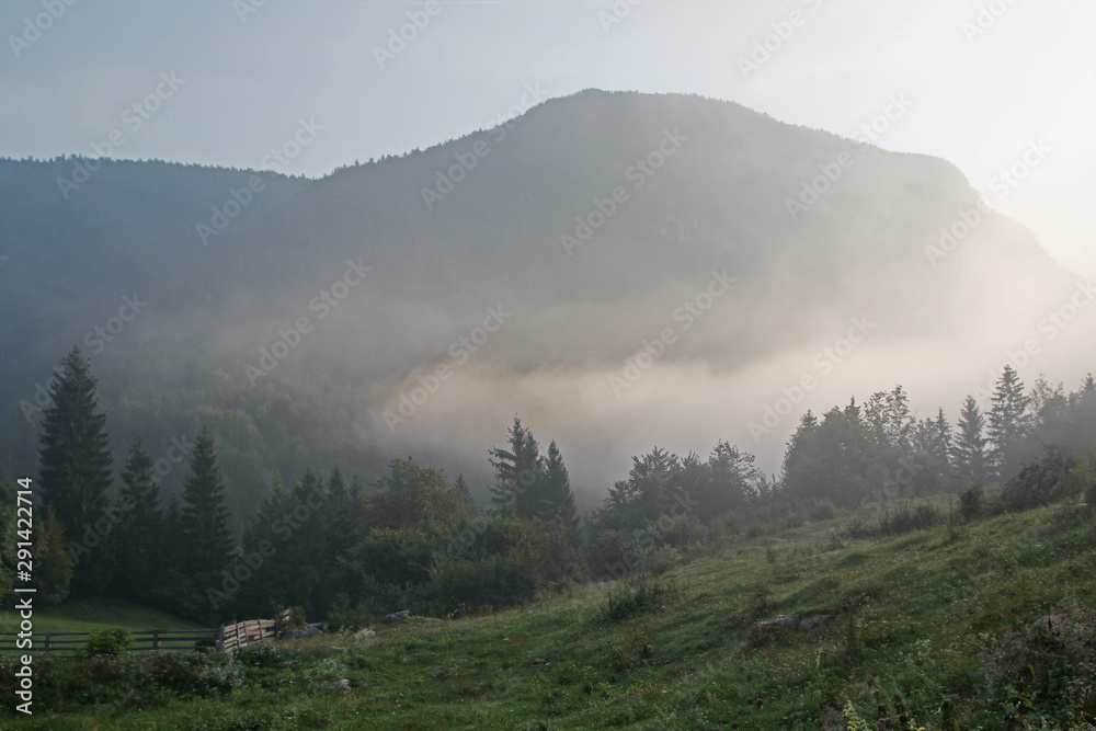 Morning for in mountains, Triglav National Park, Slovenia