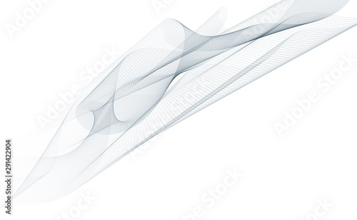 Abstract gray ribbon on a white background. Vector illustration EPS 10.