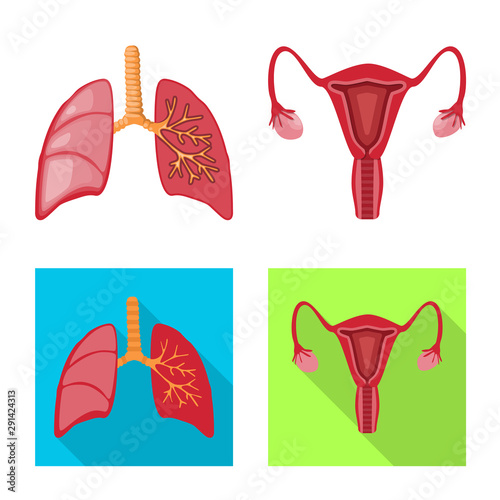 Isolated object of biology and scientific logo. Collection of biology and laboratory stock symbol for web.