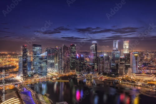 シンガポール・マリーナベイサンズからの夜景 © w.aoki