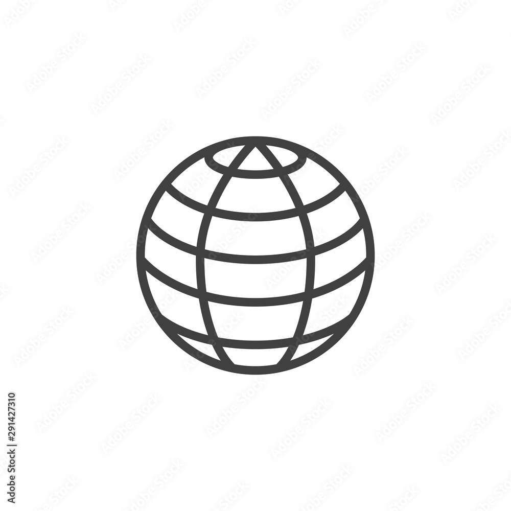 globe vector lines