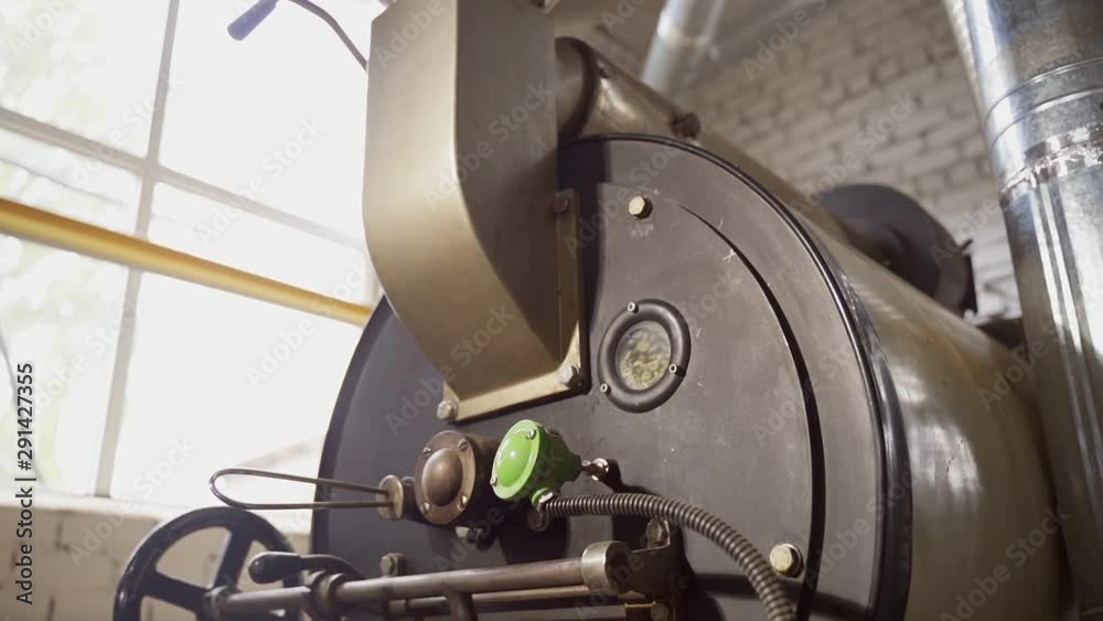Coffee Bean Roasting Oven. Roasting coffee beans in the oven. Coffee production Coffee Bean Roasting Oven. Roasting coffee beans in the oven. Coffee production