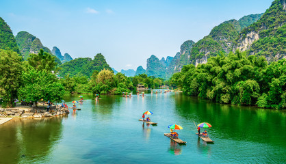 Leinwandbilder Guilin Malerische Berglandschaft Guangxi China  © zhouyilu