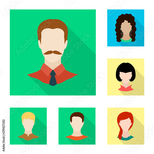 Vector design of avatar and dummy logo. Set of avatar and figure vector icon for stock.
