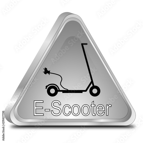 E-Scooter Button - 3D illustration
