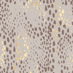 Acrylglasbilder Tierfellmuster Wildes Animal Muster Braun Gold  © Nikole