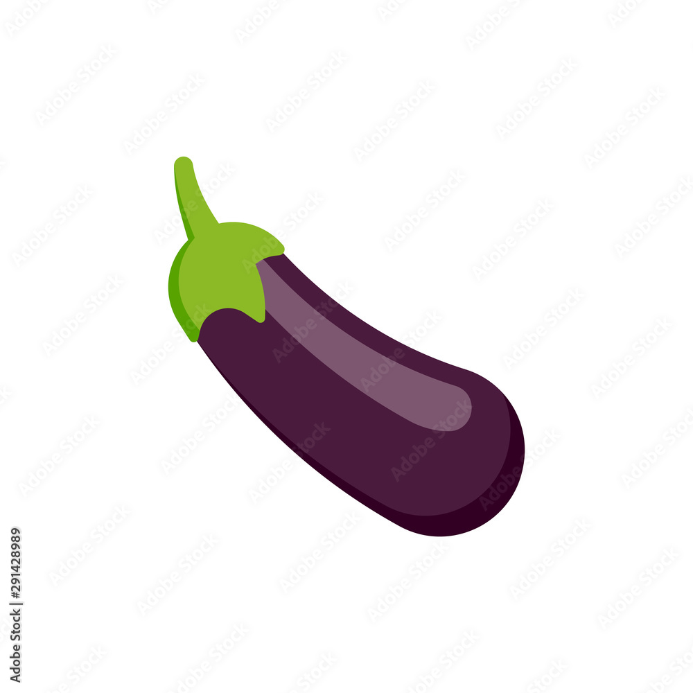 Fresh Eggplant vegetable isolated on white background. Vector illustration. Fresh Eggplant vegetable isolated on white background. Vector illustration.