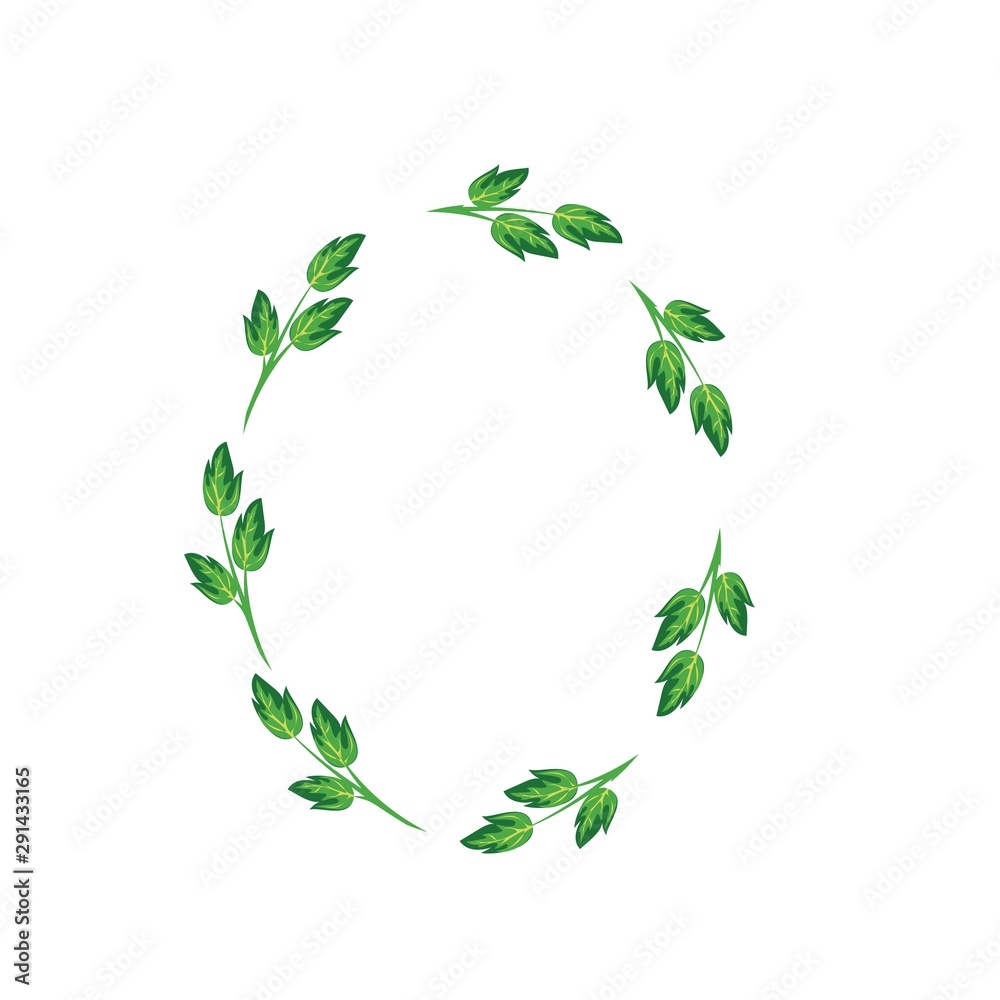 Vector concept oval green photo frame. Blank template to decorate the image and photo. Modern elegant graphic design. Vector concept oval green photo frame. Blank template to decorate the image and photo. Modern elegant graphic design.