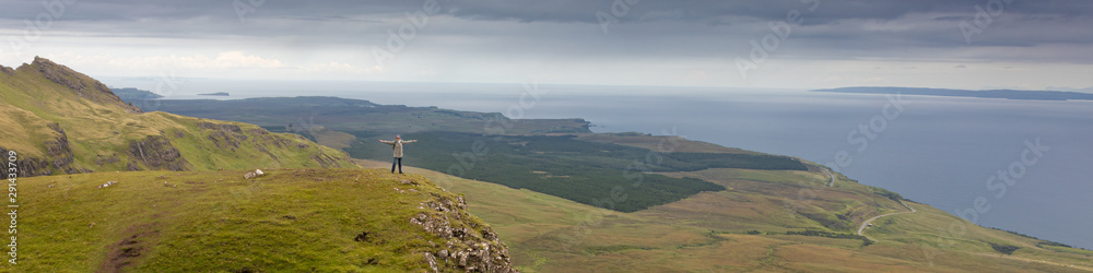 Panoramic view of part of The Isle of Skye, Scotland.