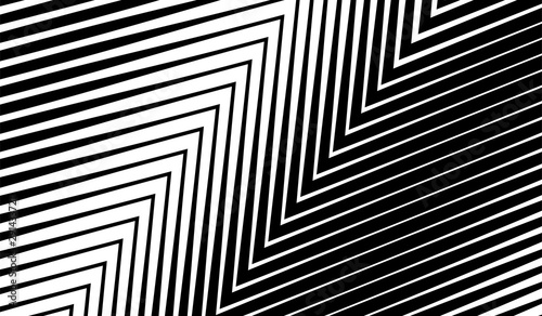 Abstract black and white zigzag wave pattern background vector