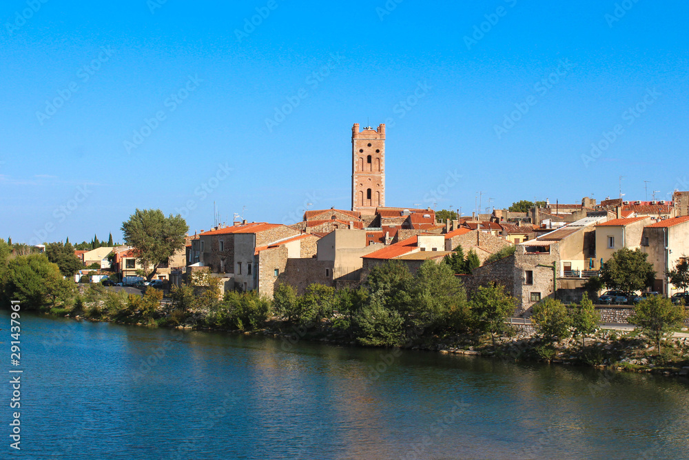 Village of Rivesaltes in the Pyrénées-Orientales in France