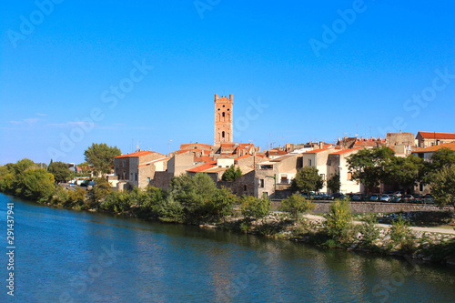 Village of Rivesaltes in the Pyrénées-Orientales in France