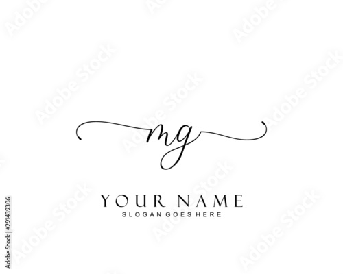 Initial MG beauty monogram and elegant logo design, handwriting logo of  initial signature, wedding, fashion, floral and botanical with creative  template. - Stock Image - Everypixel