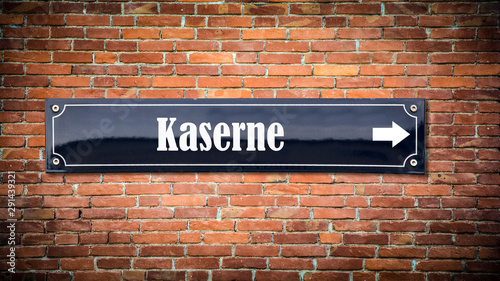 Obraz na płótnie Schild 404 - Kaserne