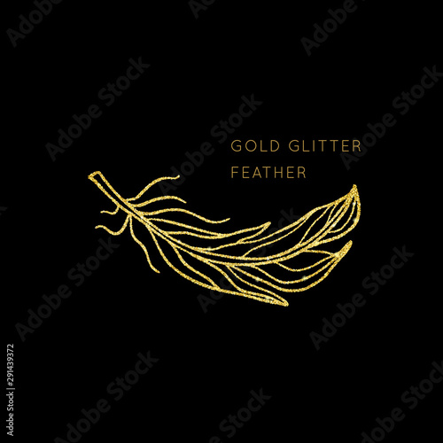 Glowing Gold Glitter Vector