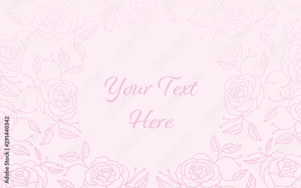 soft pink floral background template