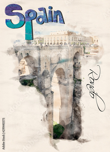 Rondo in watercolor style