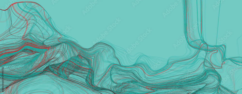 Obraz premium Tangled lines vector background