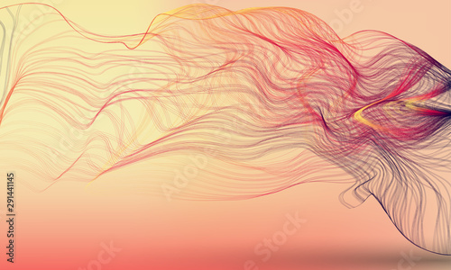 Tangled lines vector background