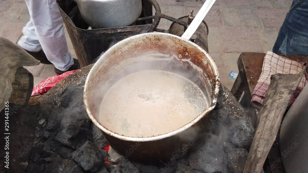 Preparation and serving of Masala chai is a flavored tea beverage made by brewing black tea with a mixture of aromatic spices and herbs. Originating in the Indian subcontinent, the beverage has gained Preparation and serving of Masala chai is a flavored tea beverage made by brewing black tea with a mixture of aromatic spices and herbs. Originating in the Indian subcontinent, the beverage has gained