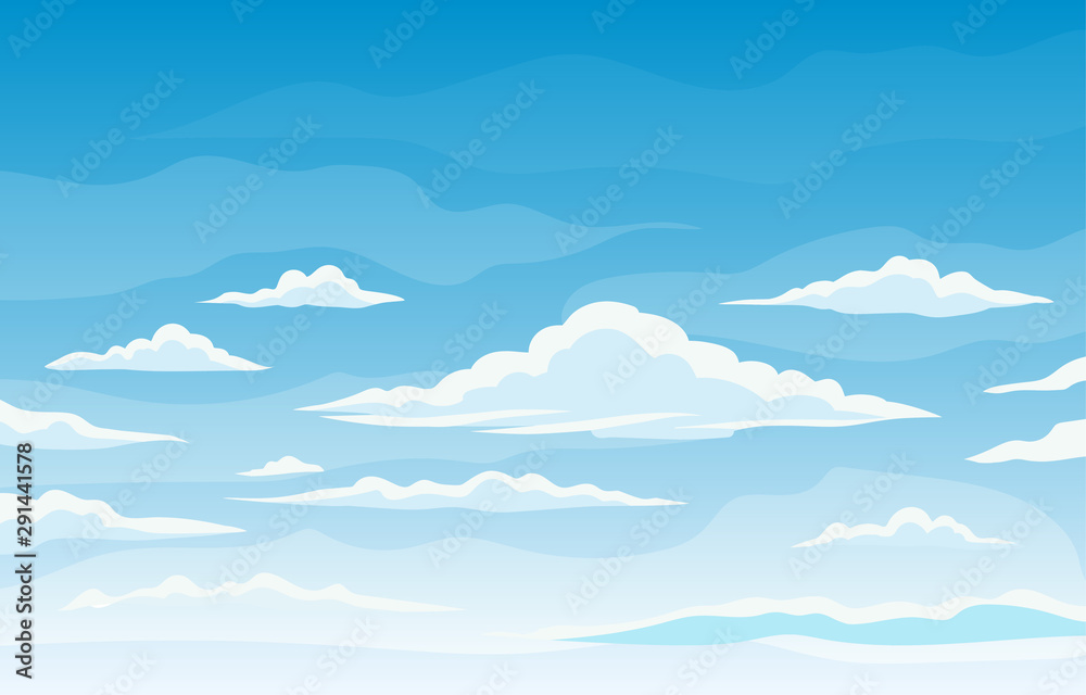 Blue bright sky with different shades. Vector illustration. Blue bright sky with different shades. Vector illustration.
