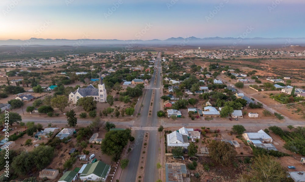 Fototapeta premium Steytlerville, a small town in the arid and desolate Karoo area of South Africa.