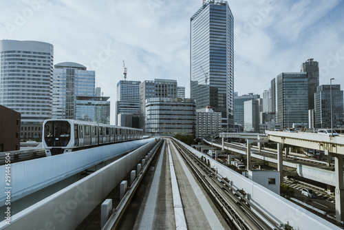 Cityscape from monorail sky train in Tokyo © Bob