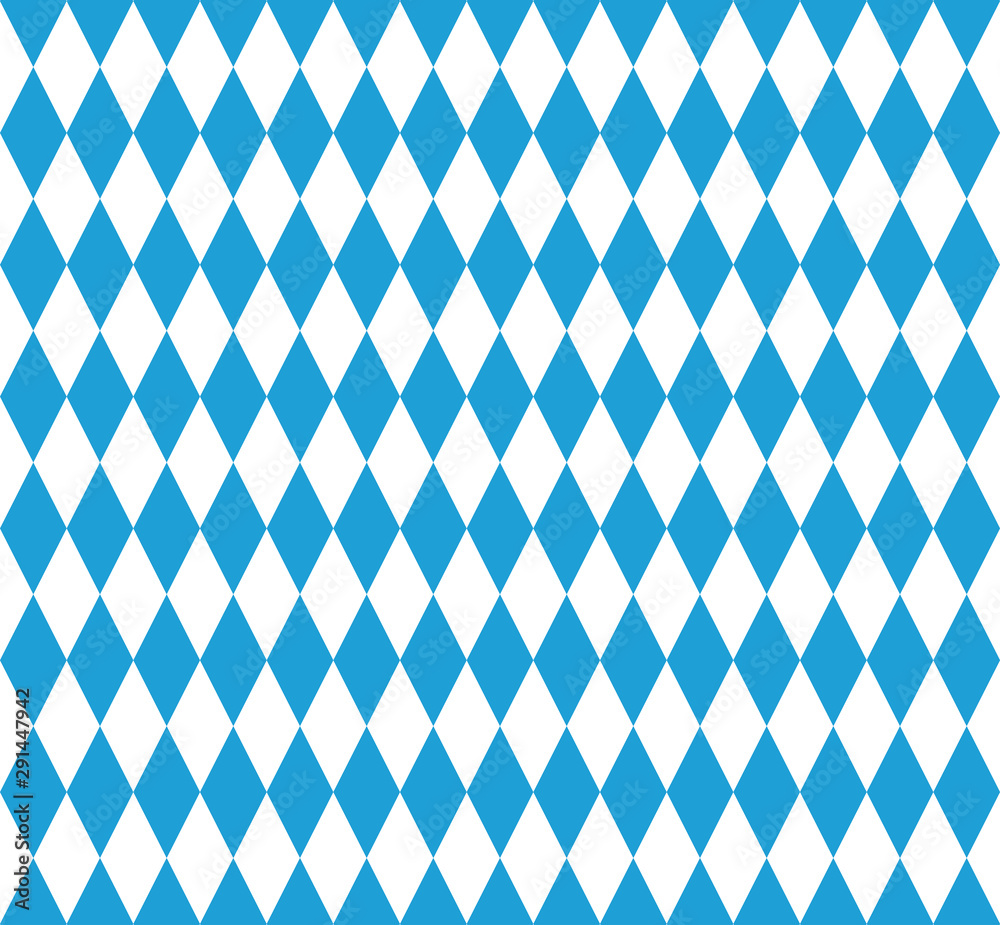 Bavarian background. Blue-white vertical diamond in a checkerboard pattern. Germany. Oktoberfest. Bavarian flag. Seamless pattern. Bavarian background. Blue-white vertical diamond in a checkerboard pattern. Germany. Oktoberfest. Bavarian flag. Seamless pattern.