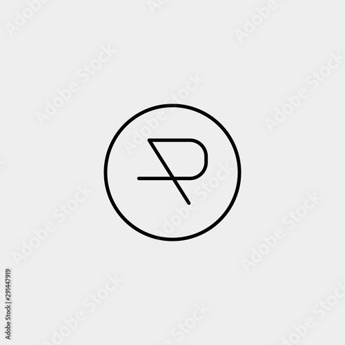 Letter AP AR R Monogram Logo Design Minimal