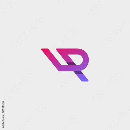 Letter LP LR Monogram Logo Design Minimal
