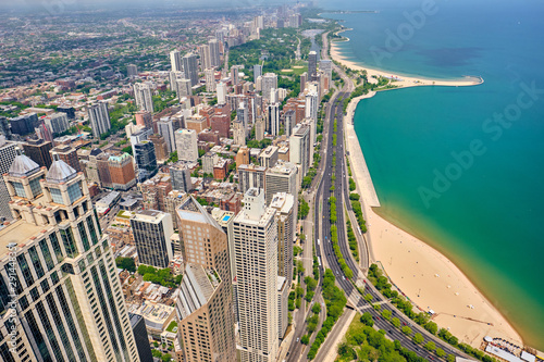 Chicago city aerial view, Illinois, USA © haveseen