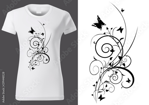 Women White T-shirt Design ...