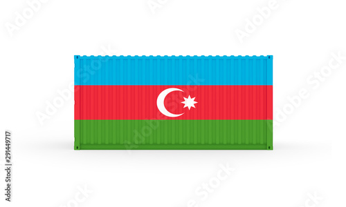 3D Illustration of Cargo Container with Azerbaijan Flag on white background with shadows. Delivery, transportation, shipping freight transportation. Free Download 3D Illustration of Cargo Container with Azerbaijan Flag on white background with shadows. Delivery, transportation, shipping freight transportation. - GFXLoad