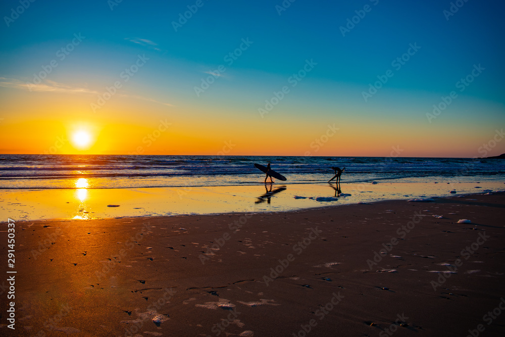 Sunset surfers
