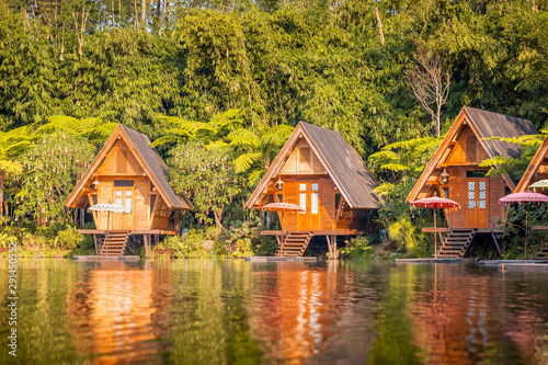 Beautiful landscape at Dusun Bambu, Bandung, Indonesia. photo