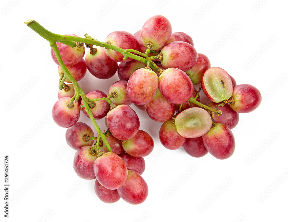 Fresh red grape isolated on white background. Fresh red grape isolated on white background.