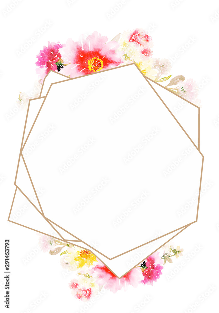 Greeting card with watercolor flowers handmade. Greeting card with watercolor flowers handmade.