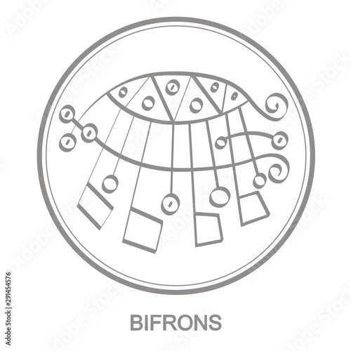 Vector icon with symbol of demon Bifrons. Sigil of Demon Bifrons photo
