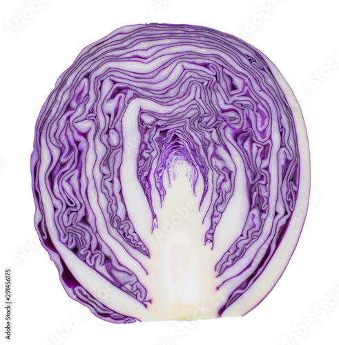 Purple cabbage isolated on white background photo